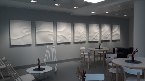 Aistimuksia
akryylihartsi
100cm x 680cm (100x80x8cm/kpl), 2021